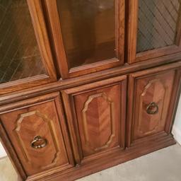 Lighted 2 Piece Curio Cabinet with Glass Shelves