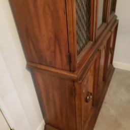 Lighted 2 Piece Curio Cabinet with Glass Shelves