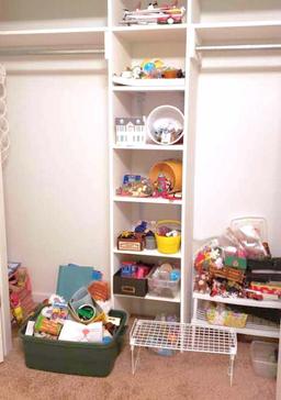 Closet Lot of Assorted Toys