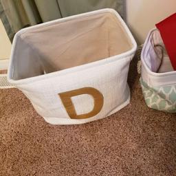 Lot of 3 Fabric Baskets/Totes