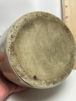 Lidded Pottery Crock with Handle