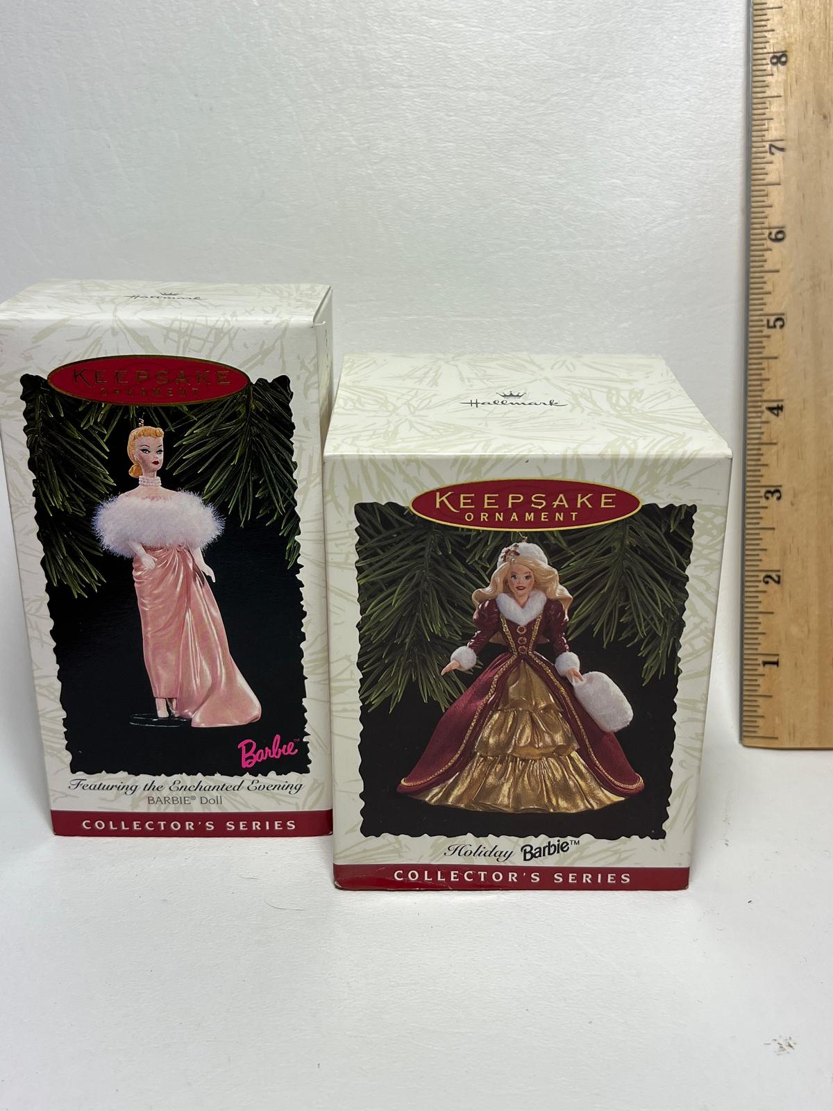 Pair of Hallmark Keepsake "Barbie" Ornaments