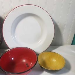 Lot of Vintage Enamelware