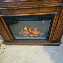 Electric Fireplace with Remote - Works