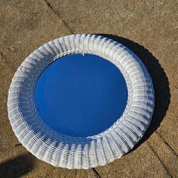 Round Wicker Mirror