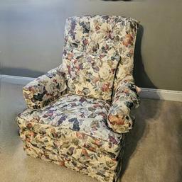 Upholstered Swivel Rocking Chair