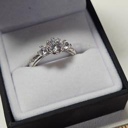 Tacori Sterling Silver CZ Ring, Size 8