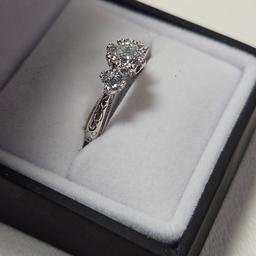 Tacori Sterling Silver CZ Ring, Size 8