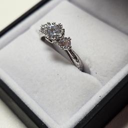 Tacori Sterling Silver CZ Ring, Size 8