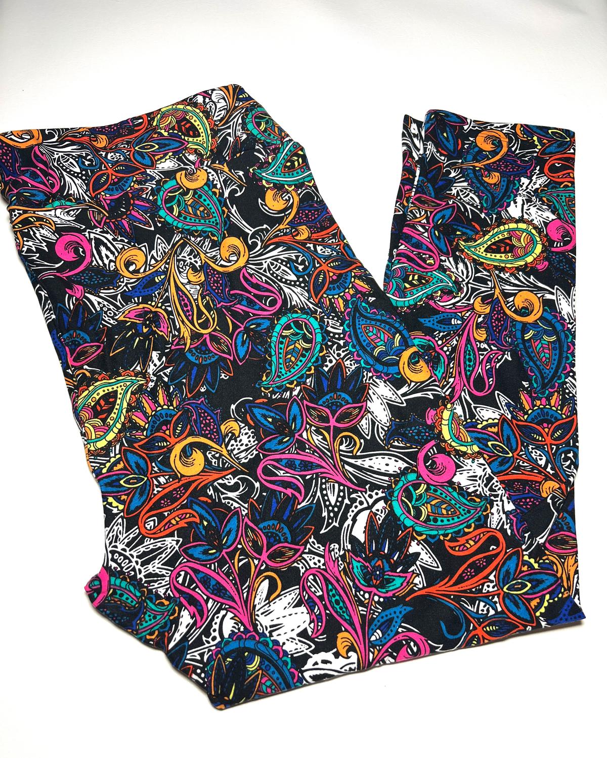 Multi-Color Pattern LulaRoe Leggings Size Tall & Curvy TC2 (18+)
