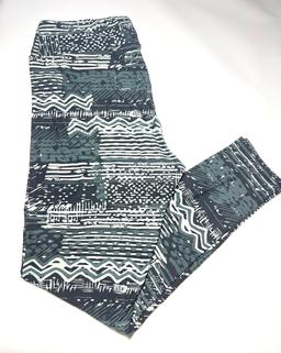 Multi-Gray Pattern LulaRoe Leggings Size Tall & Curvy (12-18)