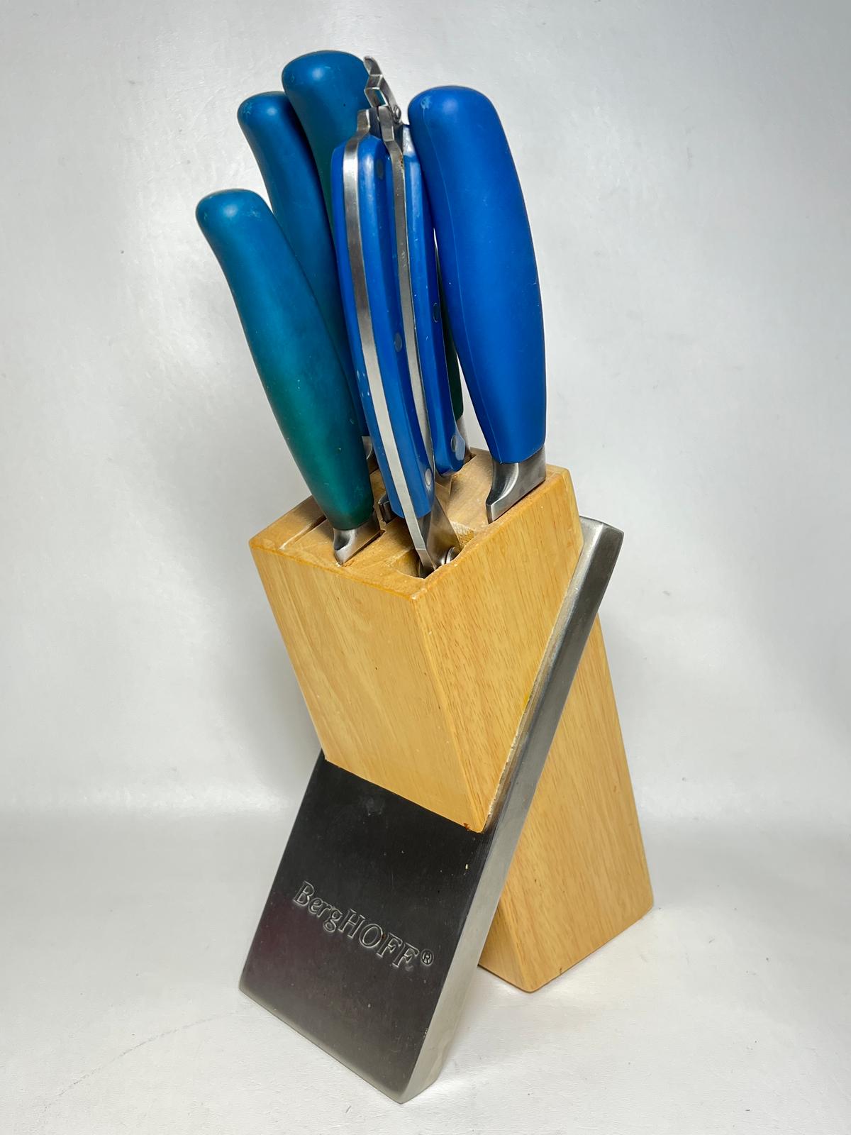 BergHOFF Knife Block with Knives & Scissors