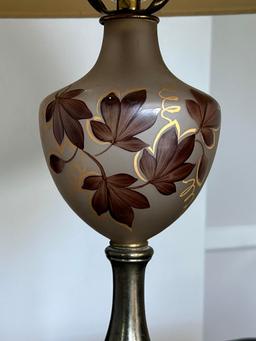 Pretty Vintage Lamp with Glass Globe on Marble Base