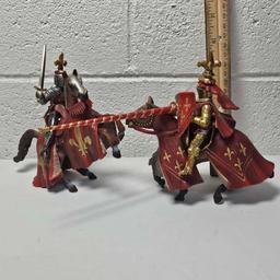 Lot of 2 Schleich Medieval Knights on Horses Toys