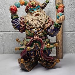 Marci Gras Themed Santa, Resin