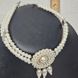 Choker Necklace with Coordinating Bracelet and Earrings