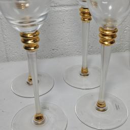 Set of 4 Mouth Blown Champagne Glasses