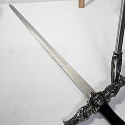 Fantasy Sword with Decorative Metal Sheath