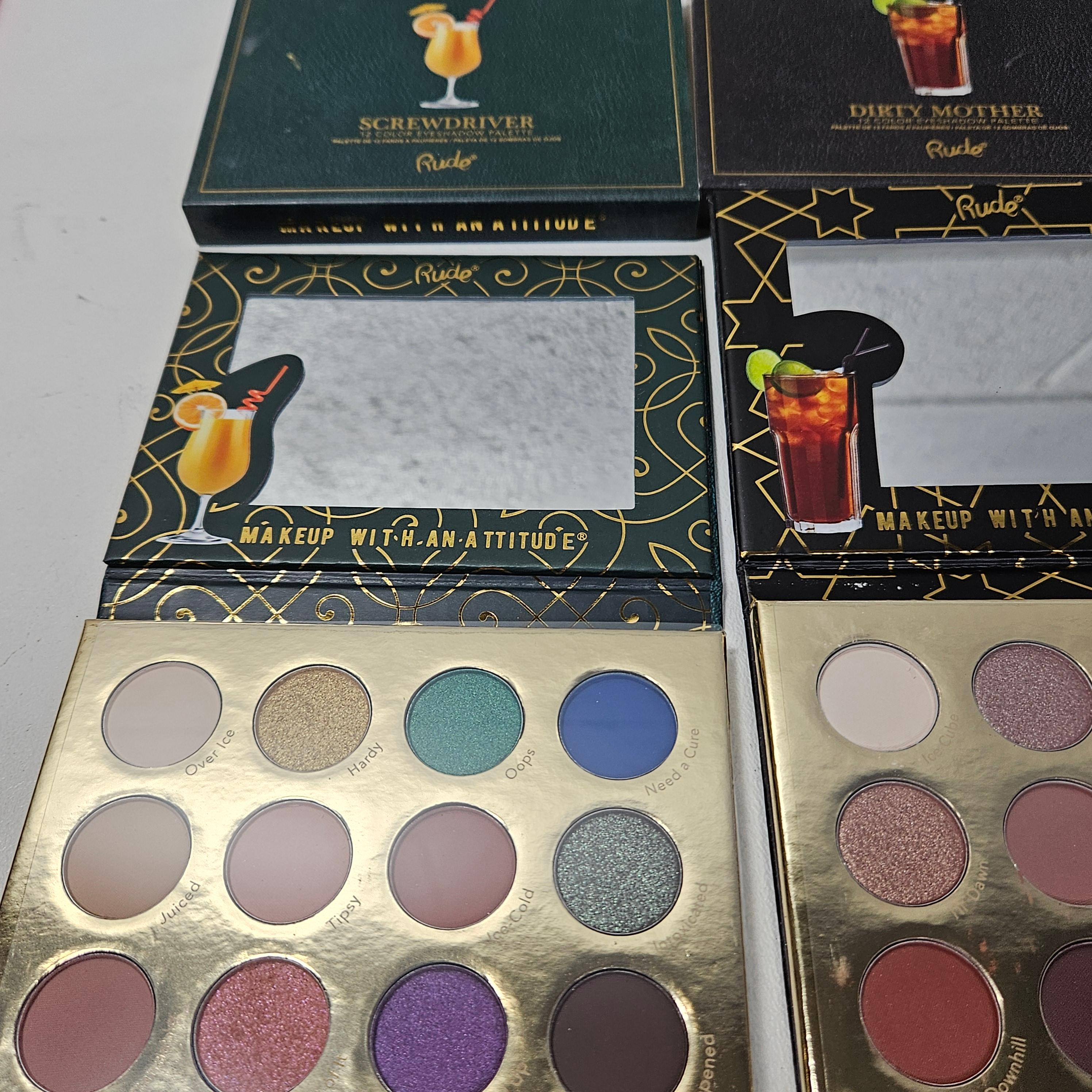 Lot of 3 New Rude Cosmetics Eyeshadow Palettes