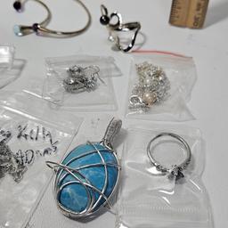 Assorted Lot of Silver Tone Jewelry