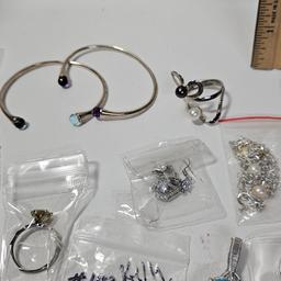Assorted Lot of Silver Tone Jewelry