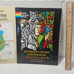 Stained Glass Windows Coloring Book and Design Your Own Coat of Arms