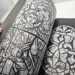 Stained Glass Windows Coloring Book and Design Your Own Coat of Arms