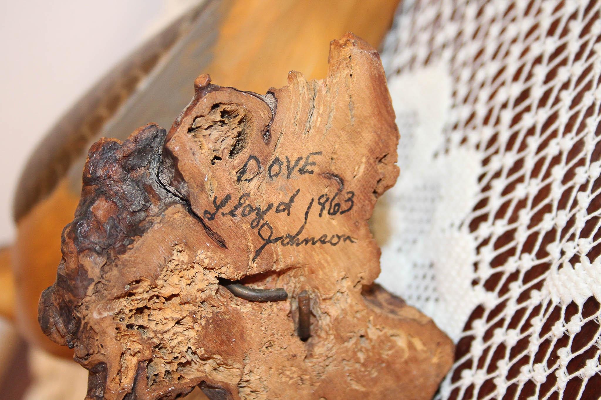 Lloyd Johnson Dove Carving