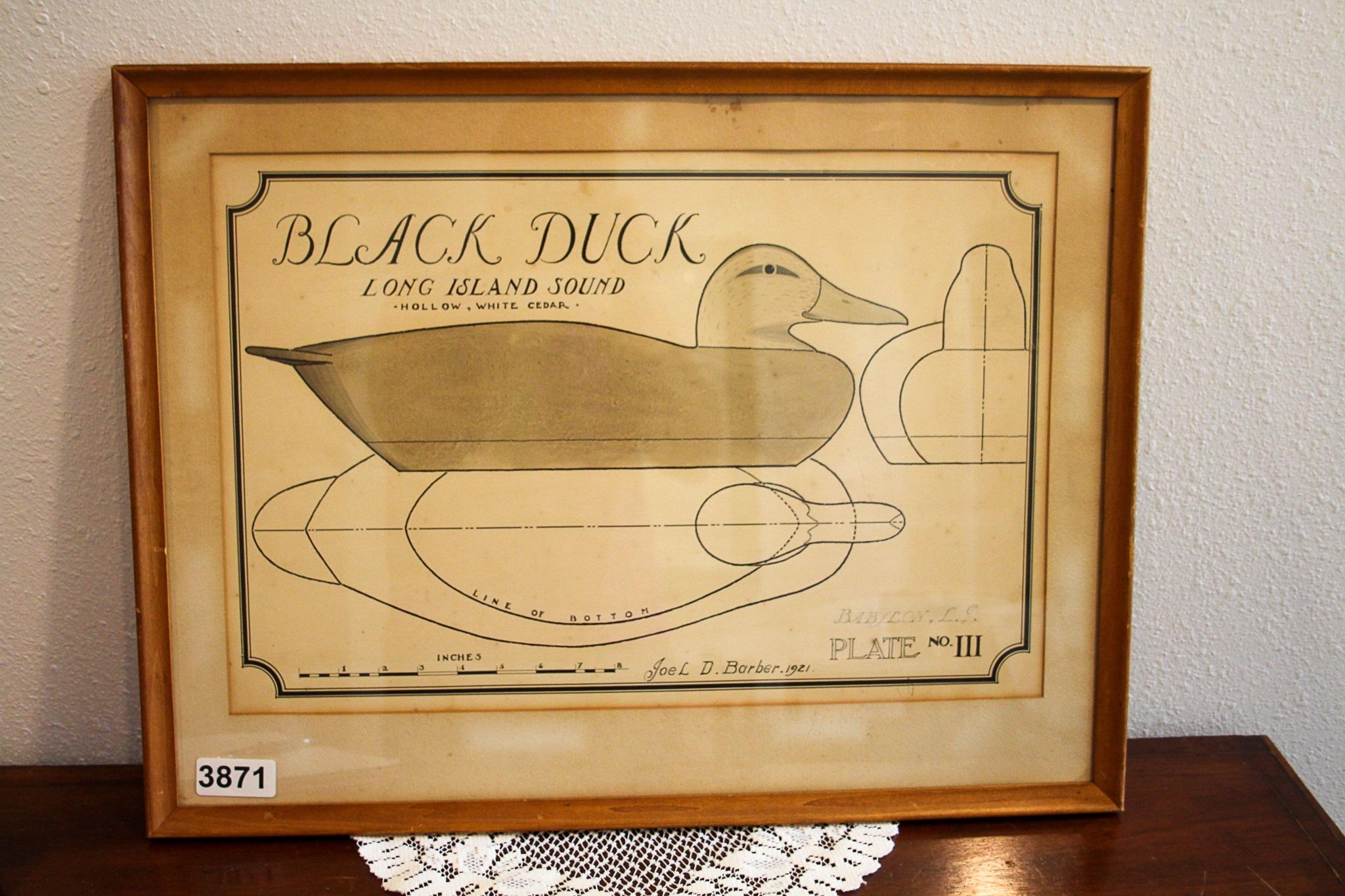 Decoy duck print by Joel Barber