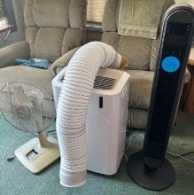 2 fans & Delonghi portable AC unit