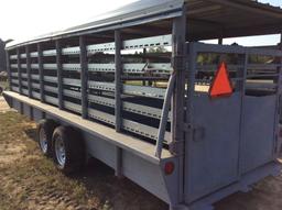 (112)6 X 24 T.A. GOOSENECK LIVESTOCK TRAILER - NT