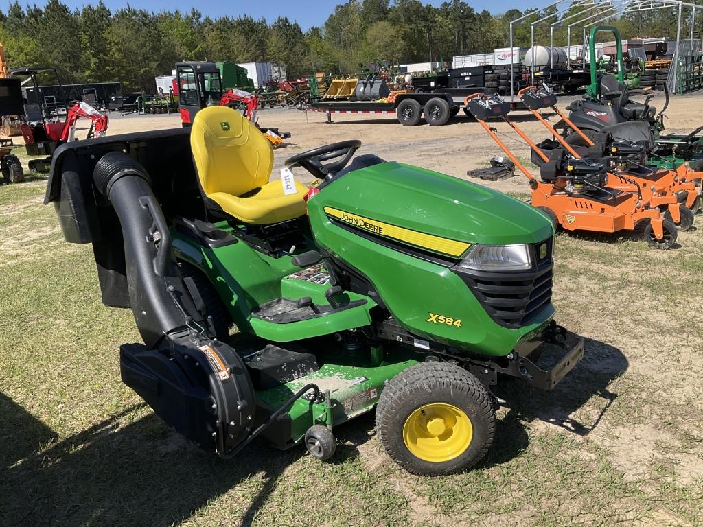 (63)JOHN DEERE X584 RIDING MOWER W/ BAGGER