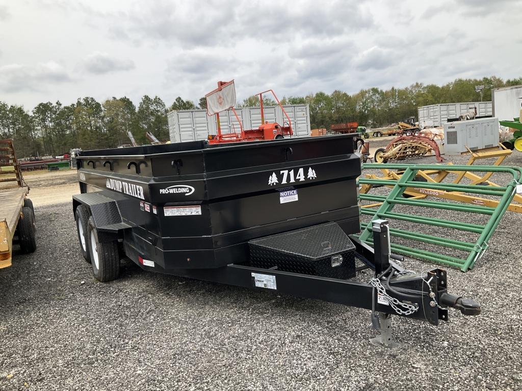 (748)2024 IND. AMERICA 7X14 DUMP TRAILER