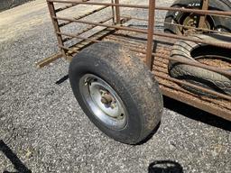 (1030)REBAR LIVESTOCK TRAILER - NO TITLE