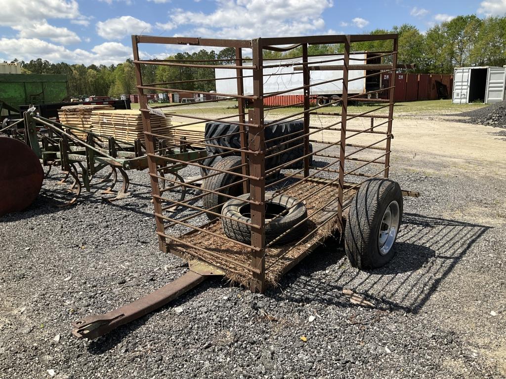 (1030)REBAR LIVESTOCK TRAILER - NO TITLE