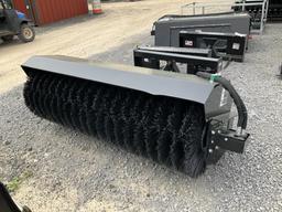 UNUSED WOLVERINE 72" SS HYD. ANGLE BROOM