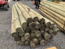 BUNDLE OF 35 - 5" X 12' WOOD POST