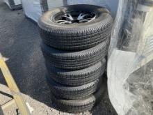 (5)205/75R15 RADIAL TIRES/RIMS - 5 LUG