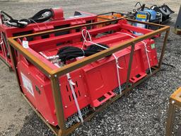 (1137)UNUSED RAYTREE 72" SKID STEER DRUM MULCHER