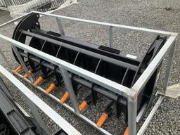 (1053)UNUSED 78" SKID STEER ROOT RAKE GRAPPLE