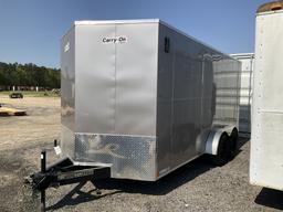 (1218)2024 CARRY-ON 7 X 16 ENCLOSED TRAILER