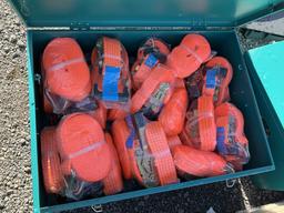 (1039)UNUSED BOX OF RATCHET TIE DOWNS