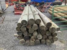 BUNDLE OF 35 - 5" X 12' WOOD POST(A)