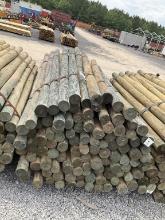BUNDLE OF 100 - 3" X 7' ROUND WOOD POST(A)