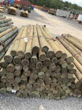 BUNDLE OF 100 - 3" X 7' ROUND WOOD POST(A)