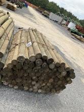 BUNDLE OF 100 - 3" X 7' ROUND WOOD POST(A)