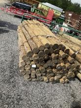 BUNDLE OF 100 - 3" X 7' ROUND WOOD POST(A)