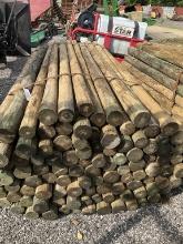 BUNDLE OF 100 - 3" X 7' ROUND WOOD POST(A)