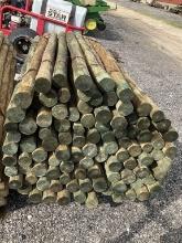 BUNDLE OF 100 - 3" X 7' ROUND WOOD POST(A)