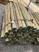 BUNDLE OF 100 - 3" X 7' ROUND WOOD POST(A)